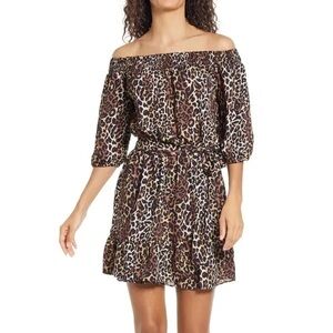 Lilly Pulitzer Brown Leopard Print Mini Dress